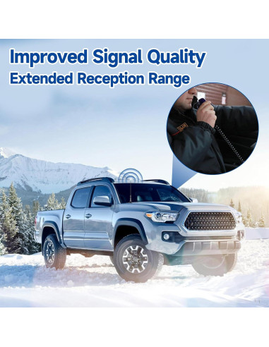 Antena de Fibra de Vidrio Bingfu 42.93 cm VHF UHF 136-470 MHz