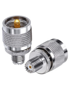 Conector Coaxial Mini UHF Hembra a PL259 Macho TUOLNK - 2 Piezas