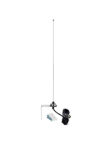 Antena VHF HYS 45.7 cm NMO con Cable RG58 4 m y Soporte L