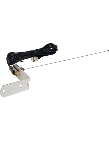 Antena VHF HYS 45.7 cm NMO con Cable RG58 4 m y Soporte L