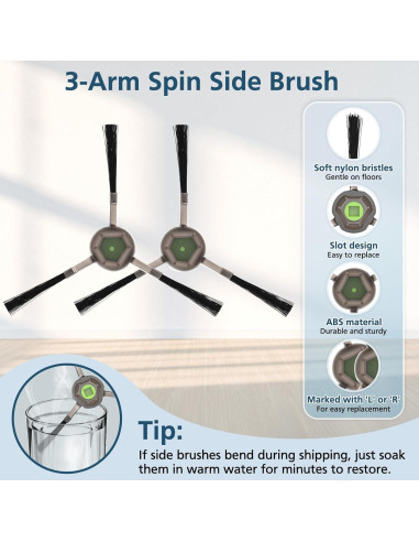 16 Piezas de Reemplazo Filtros y Cepillos OKP Lefant