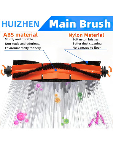 Kit de Repuestos HUIZHEN para Aspiradora Robot Dreametech D10 Plus - 18 Piezas