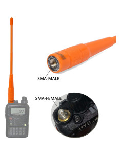 Antena SMA Masculino HYS 2m VHF UHF para Radio Yaesu 2