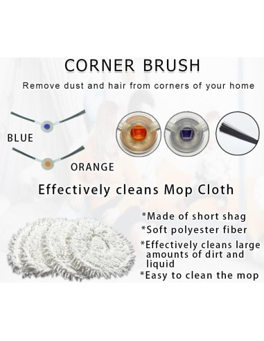 Accesorios para Aspiradora Robot Narwal Freo X Ultra - 1 Cepillo Principal, 4 Laterales, 2 Filtros HEPA, 4 Bolsas, 4 Paños