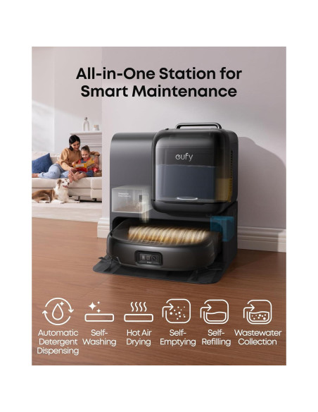 Aspiradora Robot eufy E28 HydroJet 2 en 1 con Limpiador Profundo