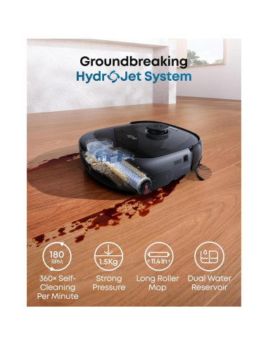 Aspiradora Robot eufy E28 HydroJet 2 en 1 con Limpiador Profundo