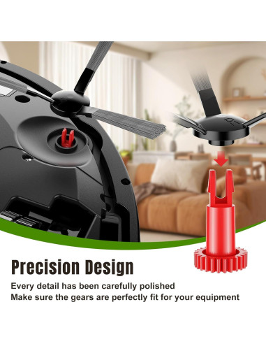 Engranajes de Motor del Cepillo Lateral ECOVACS DEEBOT Rojo y Verde