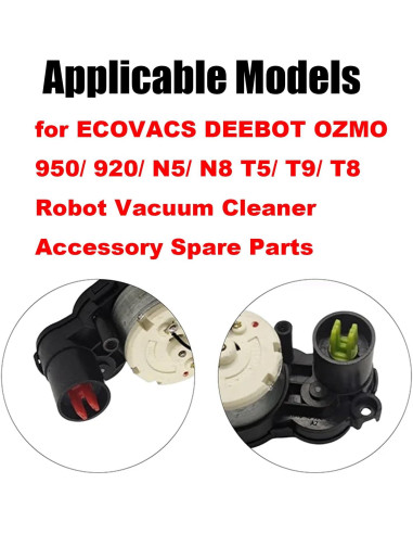 Engranajes de Motor del Cepillo Lateral ECOVACS DEEBOT Rojo y Verde