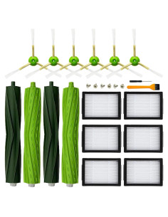 Kit de Repuestos para iRobot Roomba i3/i4/i5/i6/i7/J Series - 2 Cepillos, 6 Filtros
