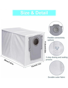 10 Bolsas Desechables 2.7L Hoxxu para Aspiradora Roborock 2