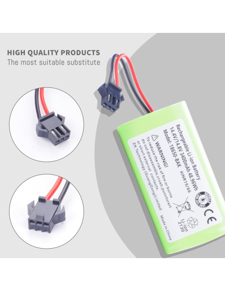 Batería 3400mAh 14.4V para aspiradora robot Lefant M210