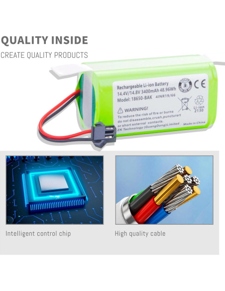 Batería 3400mAh 14.4V para aspiradora robot Lefant M210