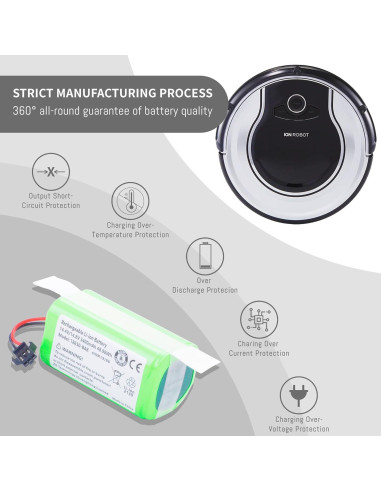 Batería 3400mAh 14.4V para aspiradora robot Lefant M210
