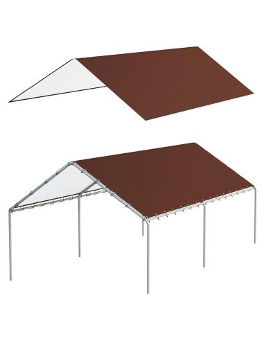 Cubierta de Reemplazo Toldo DWALE 10x6m Impermeable UV Marrón