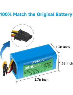 Batería de Litio 14.8V 3500mAh Palogreen para Aspiradoras 2