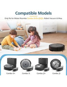 4 Almohadillas de Reemplazo Microfibra Lacvik para iRobot Roomba i5/i5+/j5/j5+ 2