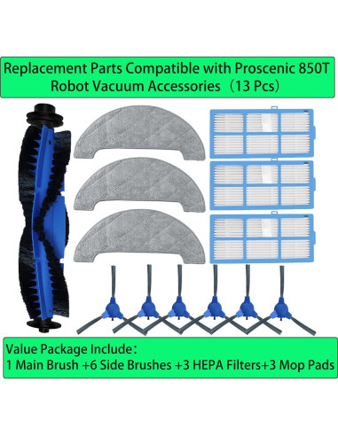 Accesorios de Repuesto YahuPase para Aspiradora Proscenic 850T