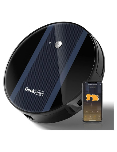 Aspiradora Robot GeekTale G6, Succión Fuerte 1800Pa, Wi-Fi