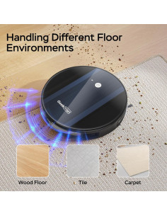 Aspiradora Robot GeekTale G6, Succión Fuerte 1800Pa, Wi-Fi 2