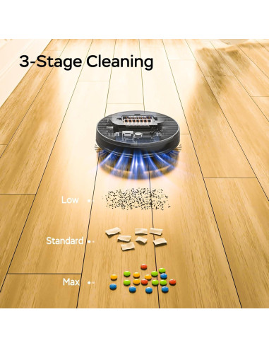 Aspiradora Robot GeekTale G6, Succión Fuerte 1800Pa, Wi-Fi