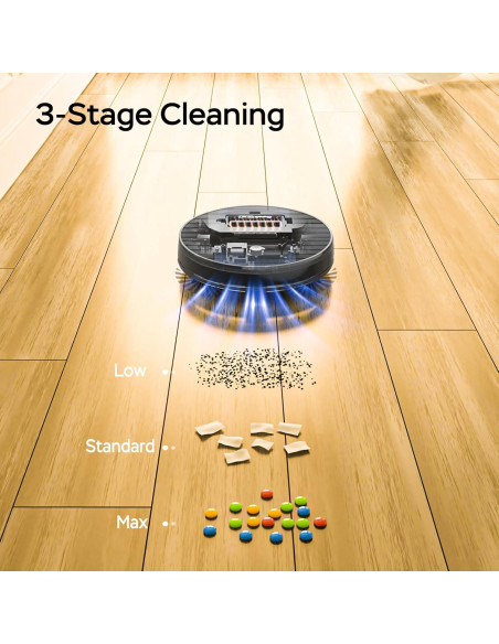 Aspiradora Robot GeekTale G6, Succión Fuerte 1800Pa, Wi-Fi