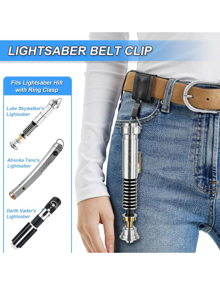 Clip de Cinturón para Sable de Luz PU Ajustable - Metal