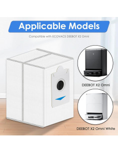 9 Bolsas de Polvo FILTERIST para ECOVACS DEEBOT X5 Pro Omni 2