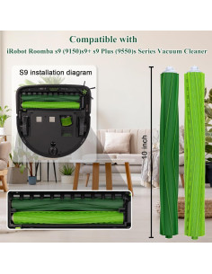 Cepillos de Repuesto Soniicmomo para IRobot Roomba S9 - 4 Pack 2