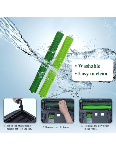 Cepillos de Repuesto Soniicmomo para IRobot Roomba S9 - 4 Pack