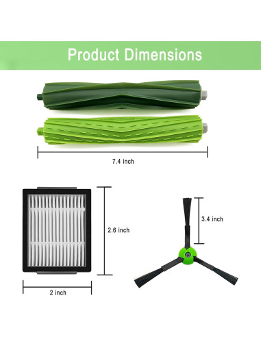 Juego de Repuestos MalhSlix para iRobot Roomba E5 E6 E7 i3 i4 i5