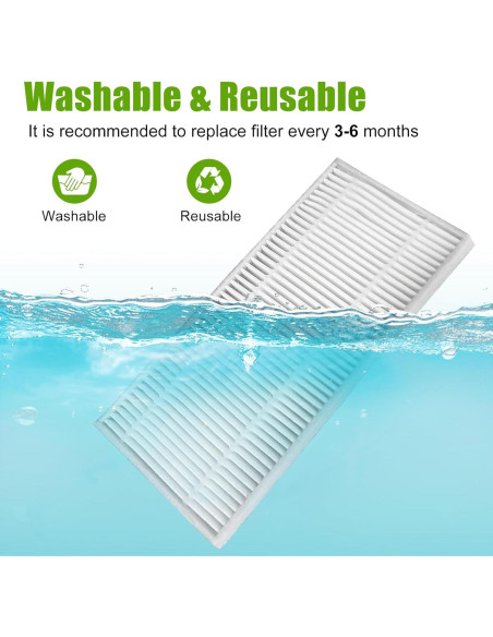 10 Filtros HEPA para Aspiradora Robótica Lefant M210 M210B M213