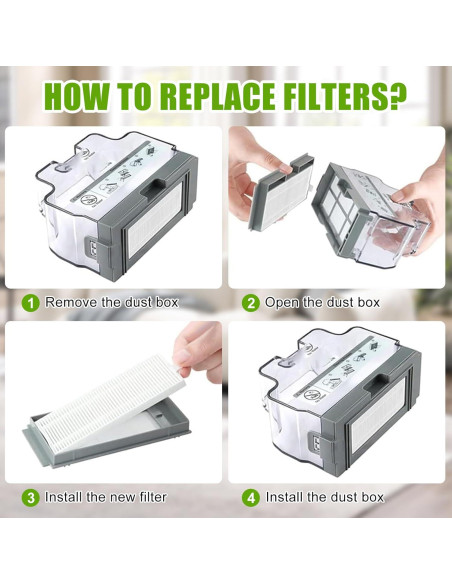 10 Filtros HEPA para Aspiradora Robótica Lefant M210 M210B M213