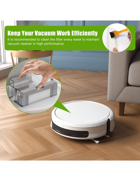 10 Filtros HEPA para Aspiradora Robótica Lefant M210 M210B M213