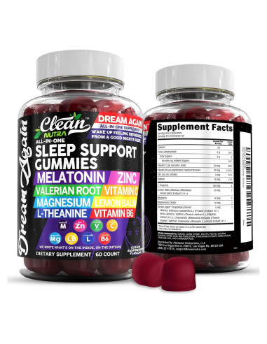 Gomitas de Melatonina Clean Nutra 10mg Suplemento para Dormir