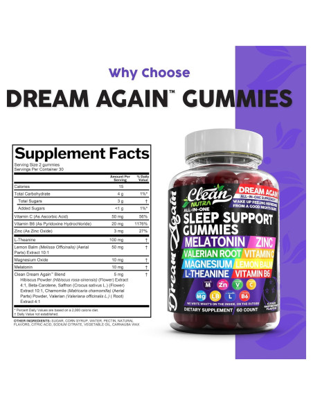 Gomitas de Melatonina Clean Nutra 10mg Suplemento para Dormir Gomitas de Melatonina Clean Nutra 10mg Suplemento para Dormir