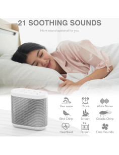 Máquina de Ruido Blanco Welldiea Mini Recargable 21 Sonidos 2