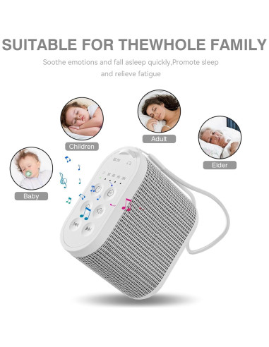 Máquina de Ruido Blanco Welldiea Mini Recargable 21 Sonidos