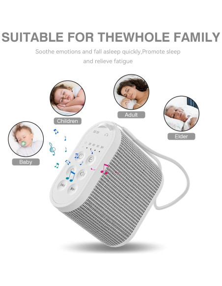 Máquina de Ruido Blanco Welldiea Mini Recargable 21 Sonidos