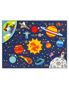 Alfombra Educativa KC Cubs Sistema Solar 1.52x2.13m Multicolor