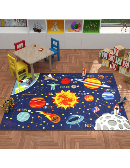 Alfombra Educativa KC Cubs Sistema Solar 1.52x2.13m Multicolor