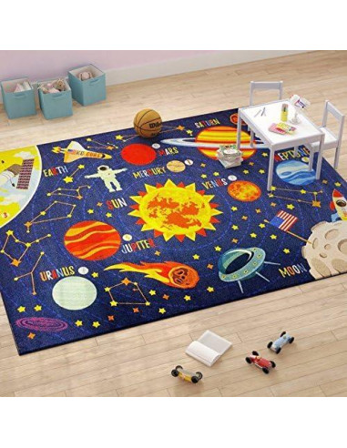 Alfombra Educativa KC Cubs Sistema Solar 1.52x2.13m Multicolor