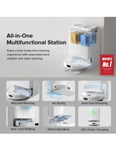 Robot Aspiradora y Mopa Roborock QV 35A 8000Pa Sin Enredos 2