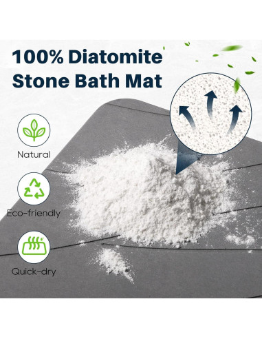 Alfombra de baño antideslizante Closefriend 60x39 cm diatomeas