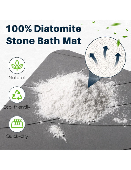 Alfombra de baño antideslizante Closefriend 60x39 cm diatomeas