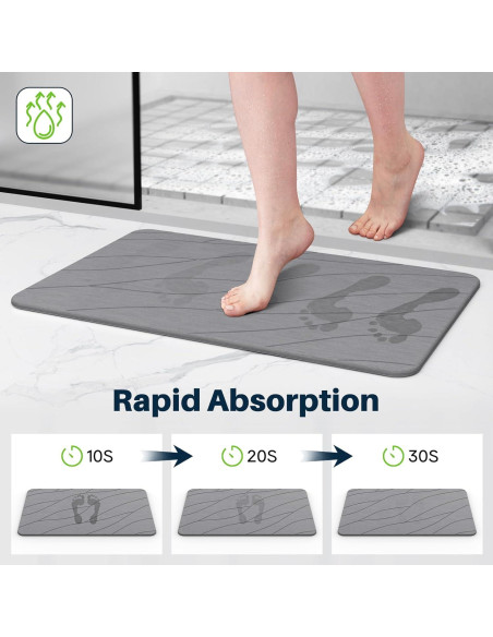 Alfombra de baño antideslizante Closefriend 60x39 cm diatomeas