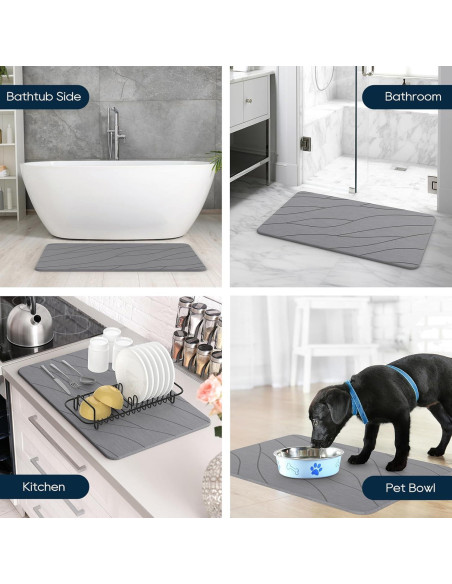 Alfombra de baño antideslizante Closefriend 60x39 cm diatomeas
