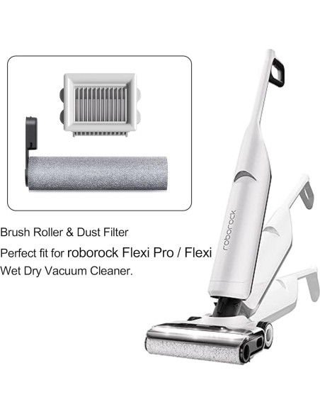 Kit de Accesorios para Aspiradora Robot Roborock Flexi Pro - 2 Rodillos y Filtro HEPA