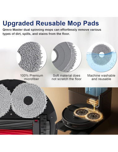 Kit de Accesorios 22 Piezas para Aspiradora Roborock Qrevo Master