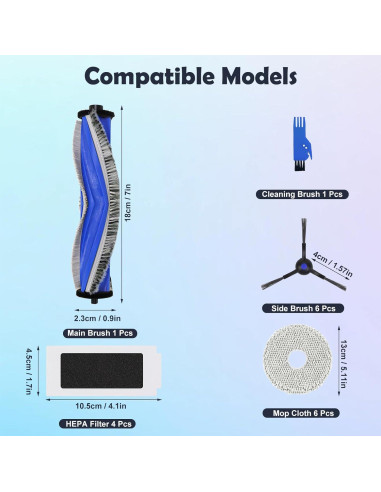 Accesorios de Repuesto VIEWALL para Aspiradora Robot T30S