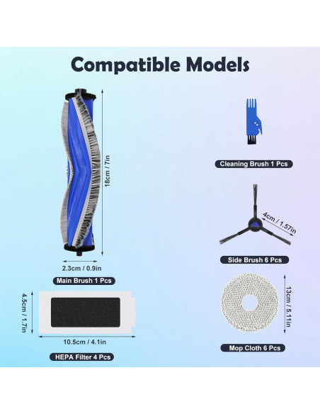 Accesorios de Repuesto VIEWALL para Aspiradora Robot T30S